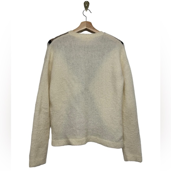 SEZANE Quentin Jumper Ecru Taupe Noir S - Picture 9 of 11